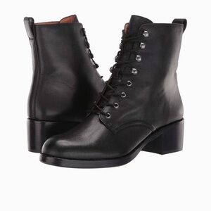 Madewell The Patti Lace-Up Boot Black Size 8